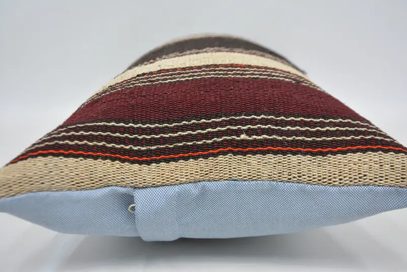 Outdoor Bolster Cushion Case, Cushion Case, Throw Kilim Pillow, 12x24 Brown Cushion, Boho Pillow, Pillow for Sofa, Couch Cushion - 5