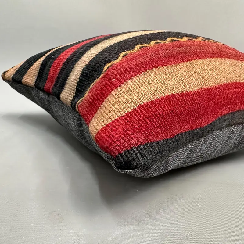 Decorative Throw Pillow, Vintage Kilim Pillow, Throw Kilim Pillow, 18x18 Beige Cushion Case, Cushion, Interior Designer Pillow - 6