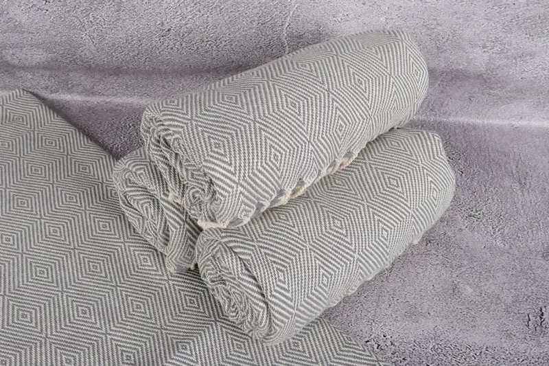 74x40 Cotton Diamond Towel, Gym Towel, Peshtemal Towel, Large Turkish Towel, Grandma Gift, Travel towel, Oversized Beach Towel, Towel With Name - 7