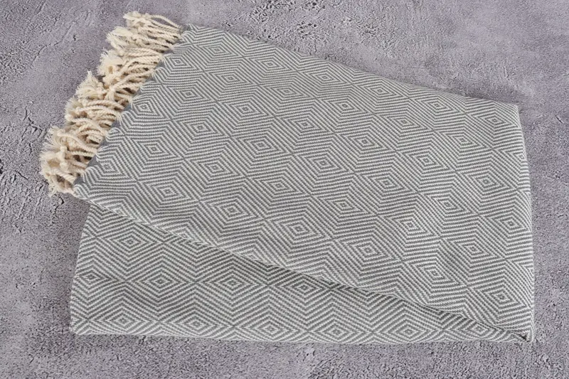 74x40 Cotton Diamond Towel, Gym Towel, Peshtemal Towel, Large Turkish Towel, Grandma Gift, Travel towel, Oversized Beach Towel, Towel With Name - 6
