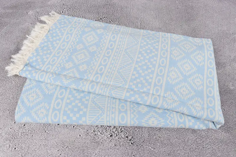 Scarf Towel, Turkish Bath Towel USA, Personalized Gift, Bachelorette Towel, Family Gift, Organic towel, Thin towel, 68x36 Cotton Geometric Towel - 6