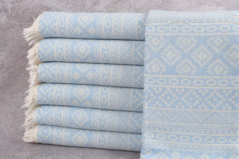 Scarf Towel, Turkish Bath Towel USA, Personalized Gift, Bachelorette Towel, Family Gift, Organic towel, Thin towel, 68x36 Cotton Geometric Towel - 1