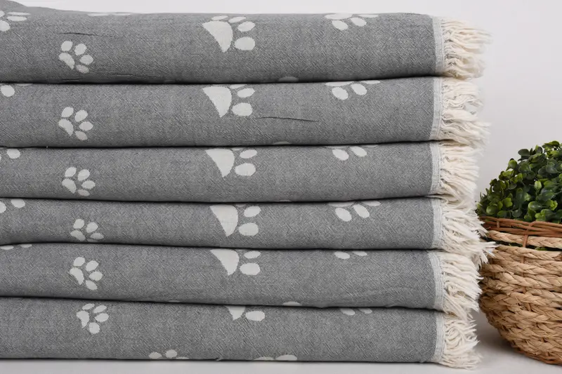Gift For The Home Decor, Spa Towel, Summer Gift, Handmade Gift, 70x36 Cotton Paw Design Towel, Personalized Towel, Custom Name Towel, Memorial Gift - 3