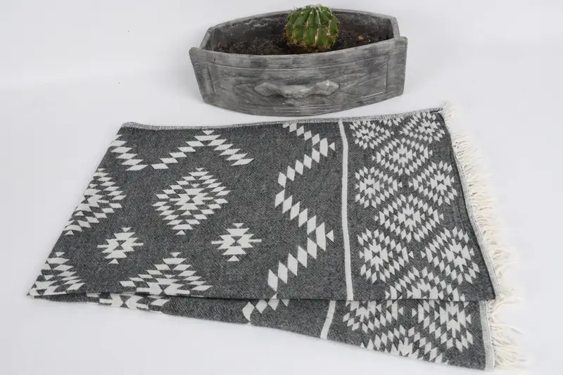 40x18 Cotton Kilim Towel, Turkish Towel Monogram, Personalized Gift For Her, Personalized Gifts, Wedding Favors, Guest Towel, Monogram Hand Towel - 7