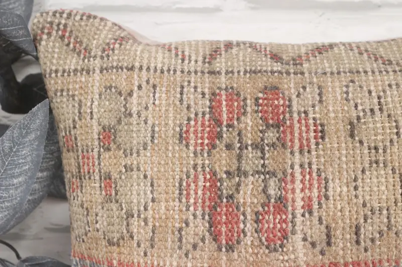 Vintage Kilim Pillow, Throw Kilim Pillow, Pet Cushion Cover, Pillow Case, 16x16 Beige Cushion, Vintage Kilim Throw Pillow - 2