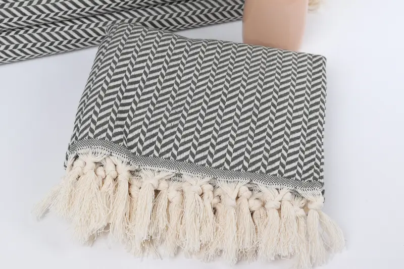 Embroidery Towels, Sand-free peshtemal towel for the beach, Sand-resistant towel, Personalized Gifts, 70x40 Cotton Chevron Towel, Bridal Shower Gift - 5