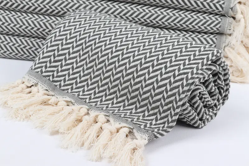 Embroidery Towels, Sand-free peshtemal towel for the beach, Sand-resistant towel, Personalized Gifts, 70x40 Cotton Chevron Towel, Bridal Shower Gift - 4