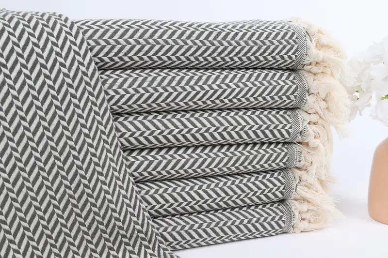 Embroidery Towels, Sand-free peshtemal towel for the beach, Sand-resistant towel, Personalized Gifts, 70x40 Cotton Chevron Towel, Bridal Shower Gift - 1
