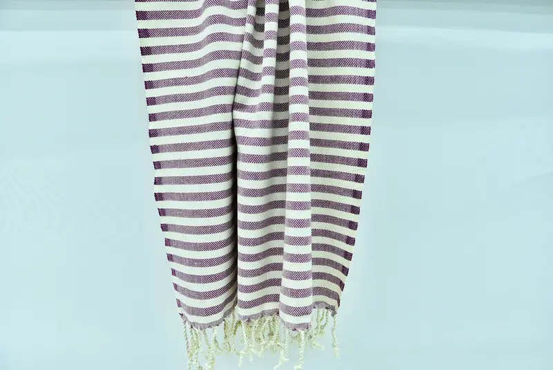 Yaz havlu, monogram mutfak havlu, kişiselleştirilmiş el havlu, nedime iyilikleri, banyo havlu, 40x24 pamuklu çizgili havlu, ev için hediye - 8