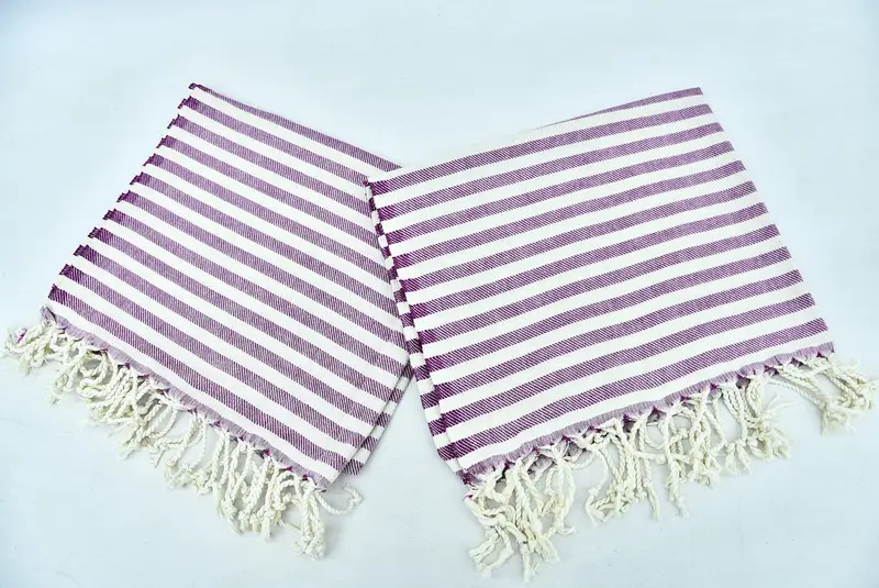 Yaz havlu, monogram mutfak havlu, kişiselleştirilmiş el havlu, nedime iyilikleri, banyo havlu, 40x24 pamuklu çizgili havlu, ev için hediye - 6