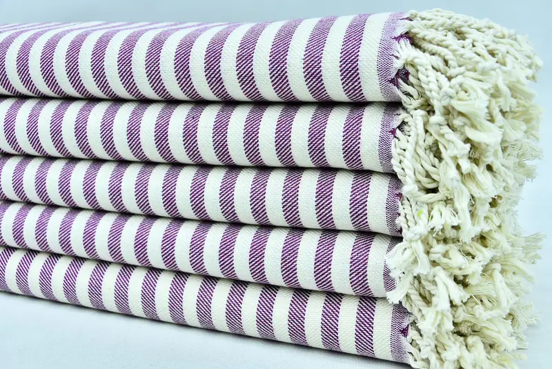 Yaz havlu, monogram mutfak havlu, kişiselleştirilmiş el havlu, nedime iyilikleri, banyo havlu, 40x24 pamuklu çizgili havlu, ev için hediye - 3