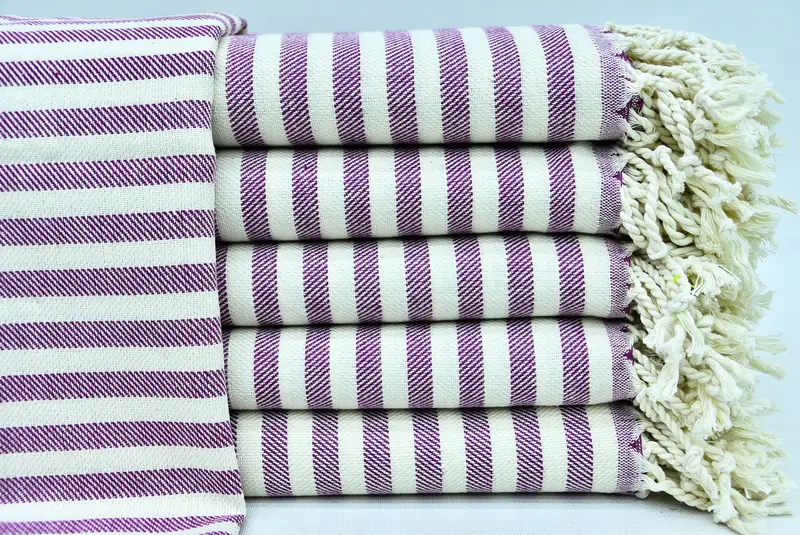 Yaz havlu, monogram mutfak havlu, kişiselleştirilmiş el havlu, nedime iyilikleri, banyo havlu, 40x24 pamuklu çizgili havlu, ev için hediye - 1