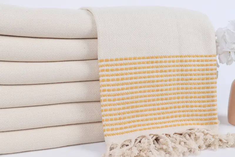 Summer Gift, Monogram Turkish Towel, 70x36 Cotton Striped Towel, Turkish beach towel, Bachelorette Favor, Handwoven Turkish Towel, Summer Gift Ideas - 2