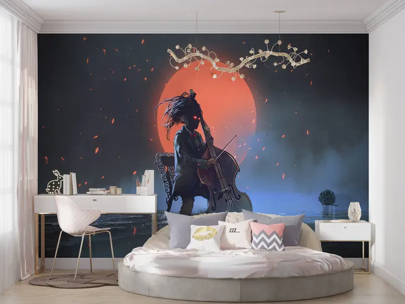 Custom Wall Paper, Mysterious Man Mural, Bright Wall Paper, 3d Wall Paper, , Sea Landscape Wallpaper, Modern Wall Poster, - 9