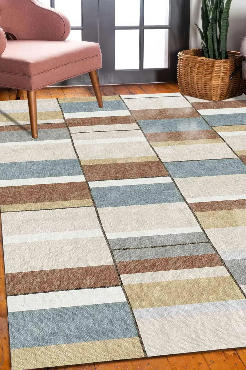 Bedruckter Tılsım-Teppich: Samtiger Touch, elegantes Design, modernes Zuhause