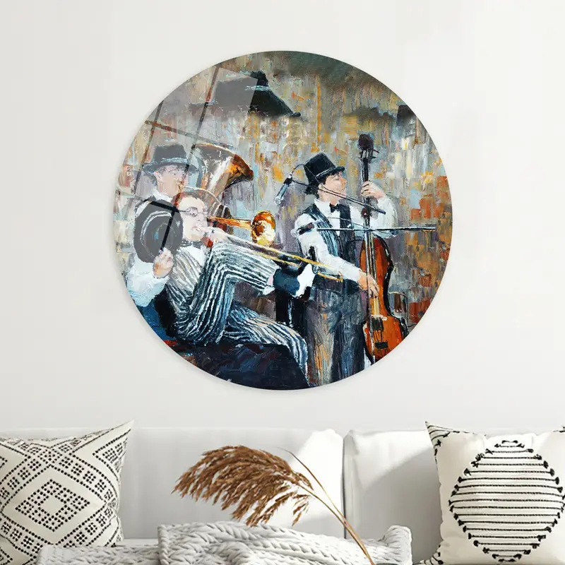 Jazz Symphony Canvas: Abstract Luxury in Vibrant Hues