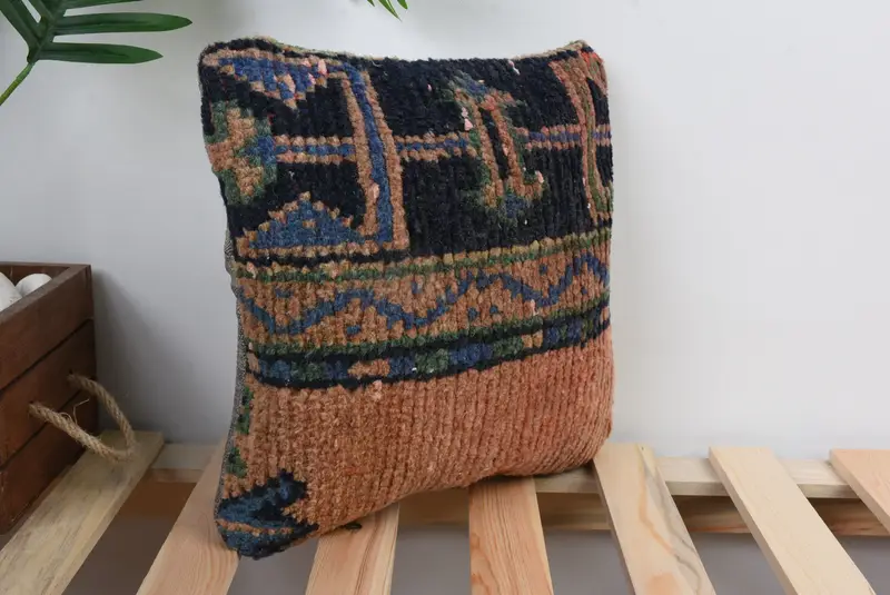 12x12 Red Pillow Cover, Turkish Kilim Pillow, Vintage Kilim Throw Pillow, Kilim Cushion Sham, Pillow, Ethnic Pillow Cover Cushion Cover - 4