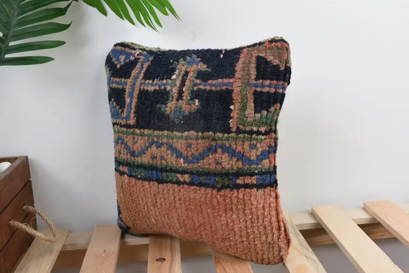 12x12 Red Pillow Cover, Turkish Kilim Pillow, Vintage Kilim Throw Pillow, Kilim Cushion Sham, Pillow, Ethnic Pillow Cover Cushion Cover - 5