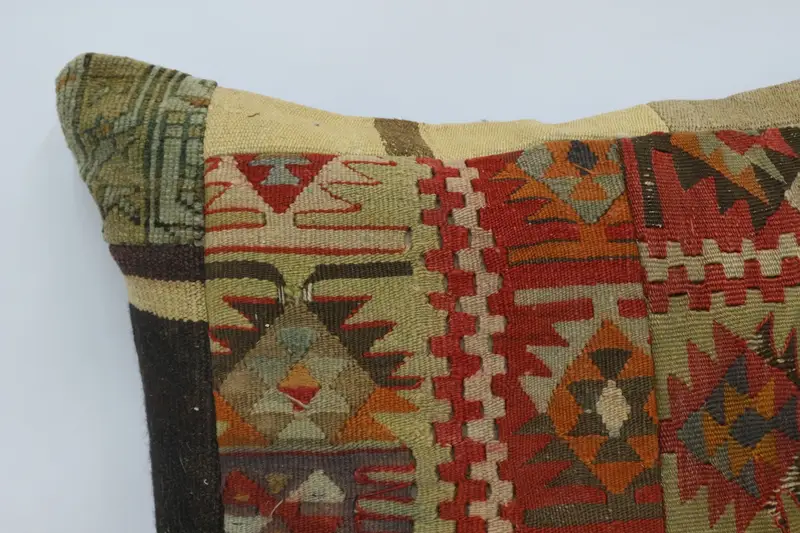 Outdoor Bolster Cushion Case, Throw Kilim Pillow, Boho Pillow, 28x28 Red Cushion Cover, Pillow Cover, Kilim Pillow, Floor Pillow Sham - 2