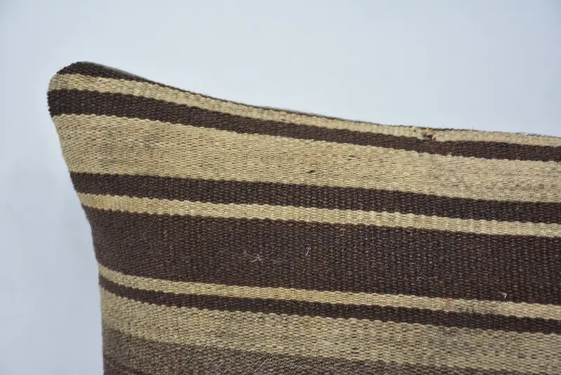 Ethnic Pillow Cover Pillow, Pillow Sham, Kilim Pillow, Kilim Pillow Cover, Throw Kilim Pillow, 16x24 Brown Pillow, Chair Cushion - 2