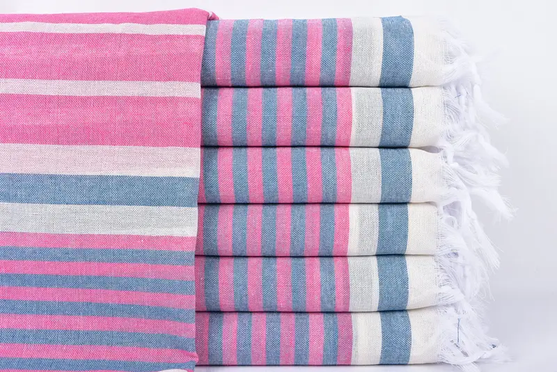 Bridal Shower Gift, Thin towel, 68x40 Cotton Striped Towel, Christmas Favors, Bridesmaid Gift, Best spa Turkish towel for luxury home decor - 1