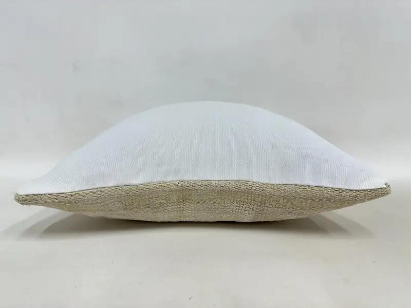 Cushion, Turkish Kilim Pillow, Antique Pillows, Turkish Corner Cushion, Neutral Cushion Case, Handmade Kilim Cushion, 16x16 Beige Cushion - 7