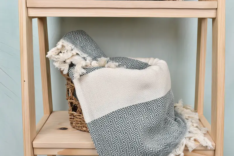 Wedding Gift Ideas, Monogram Towels, Luxury Turkish Bath Towel, Custom Wedding Gifts, Travel towel, 70x40 Cotton Diamond Towel, Sand-resistant towel - 4