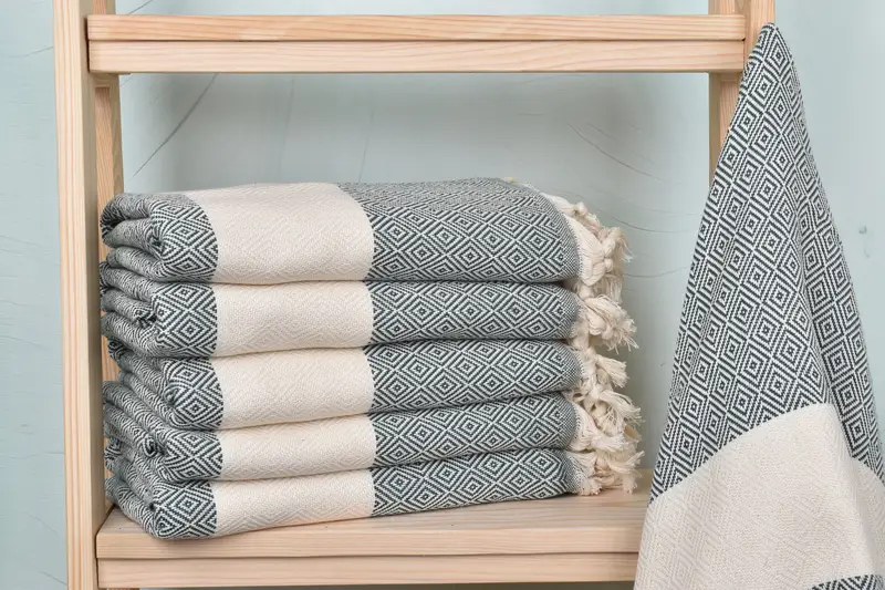 Wedding Gift Ideas, Monogram Towels, Luxury Turkish Bath Towel, Custom Wedding Gifts, Travel towel, 70x40 Cotton Diamond Towel, Sand-resistant towel - 1