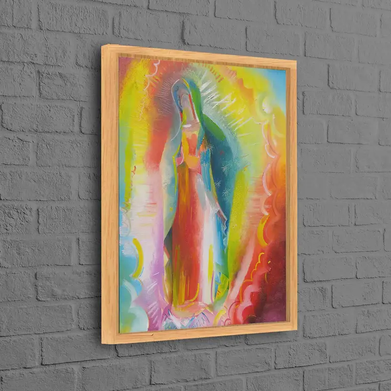 神聖なキャンバス: グアダルーペの聖母、汚れのないマリアのプリント