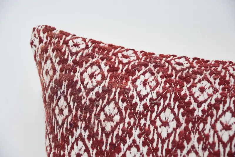 Kilim Pillow, 16x36 Red Cushion, Ikat Cushion, Garden Pillow Sham, Cushion Cover, Handmade Kilim Cushion, Vintage Kilim Throw Pillow - 2