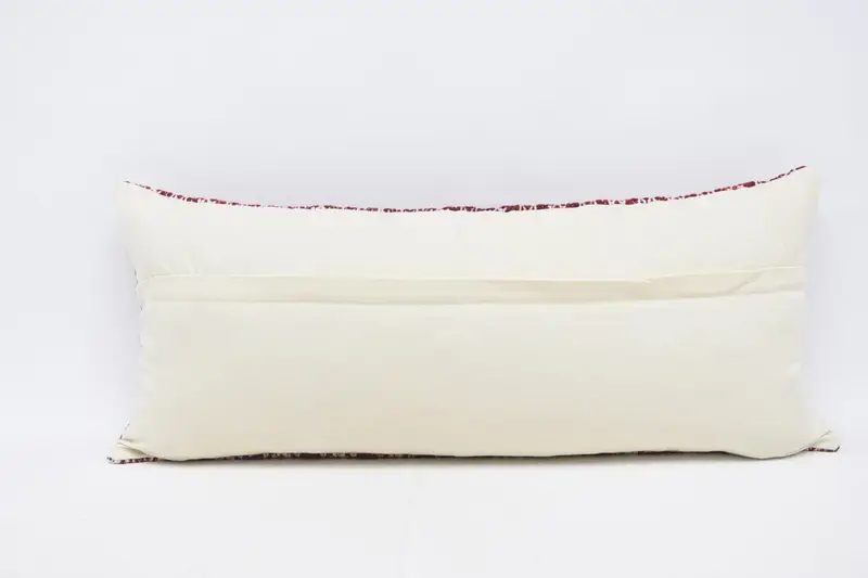Kilim Pillow, 16x36 Red Cushion, Ikat Cushion, Garden Pillow Sham, Cushion Cover, Handmade Kilim Cushion, Vintage Kilim Throw Pillow - 6