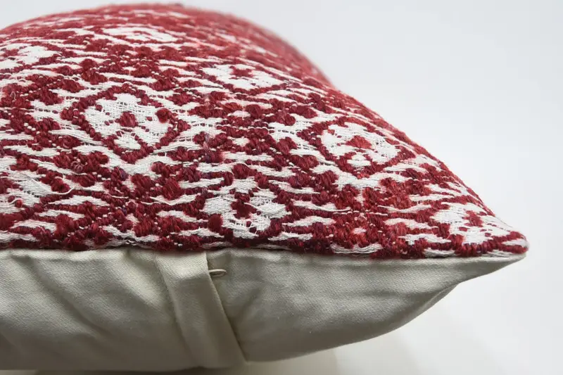 Kilim Pillow, 16x36 Red Cushion, Ikat Cushion, Garden Pillow Sham, Cushion Cover, Handmade Kilim Cushion, Vintage Kilim Throw Pillow - 5