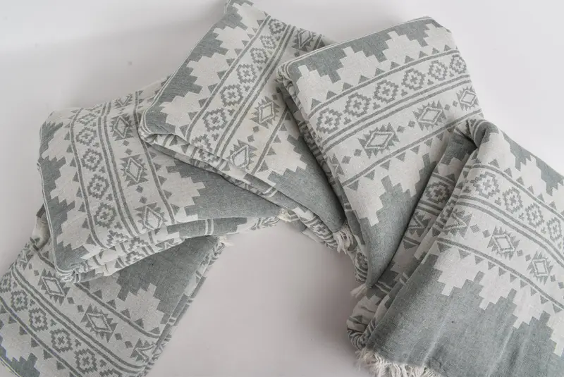 Turkish Beach Blanket, Personalized Gifts, Bedspread, Turkish Cotton Blanket, Throw Blanket, 92x80 Cotton Kilim Towel, Organic Throw, Couch Blanket - 3