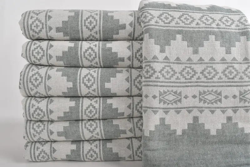 Turkish Beach Blanket, Personalized Gifts, Bedspread, Turkish Cotton Blanket, Throw Blanket, 92x80 Cotton Kilim Towel, Organic Throw, Couch Blanket - 2