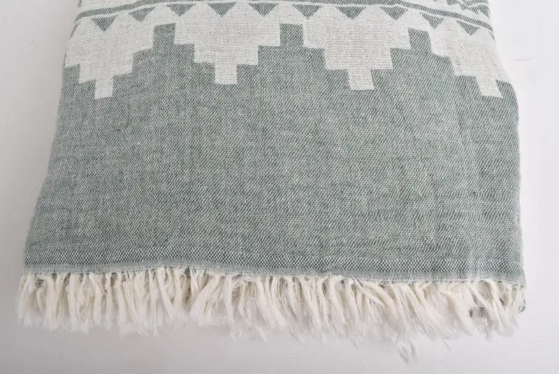 Turkish Beach Blanket, Personalized Gifts, Bedspread, Turkish Cotton Blanket, Throw Blanket, 92x80 Cotton Kilim Towel, Organic Throw, Couch Blanket - 4
