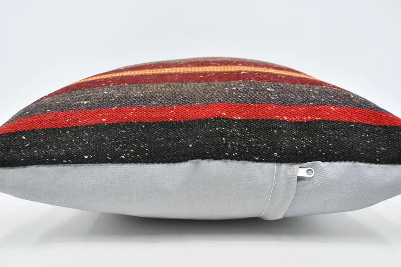 Art Deco Cushion Case, Kilim Pillow, Interior Designer Pillow, Bolster Cushion Cover, 20x20 Red Pillow Sham, Pillow for Couch, Cushion Cover - 5