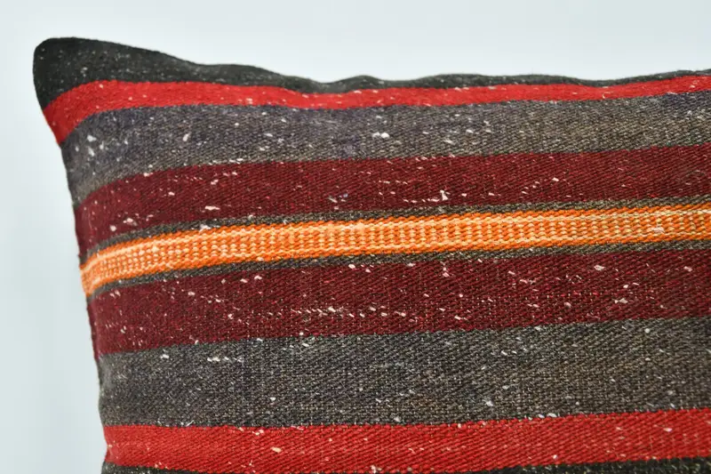Art Deco Cushion Case, Kilim Pillow, Interior Designer Pillow, Bolster Cushion Cover, 20x20 Red Pillow Sham, Pillow for Couch, Cushion Cover - 2