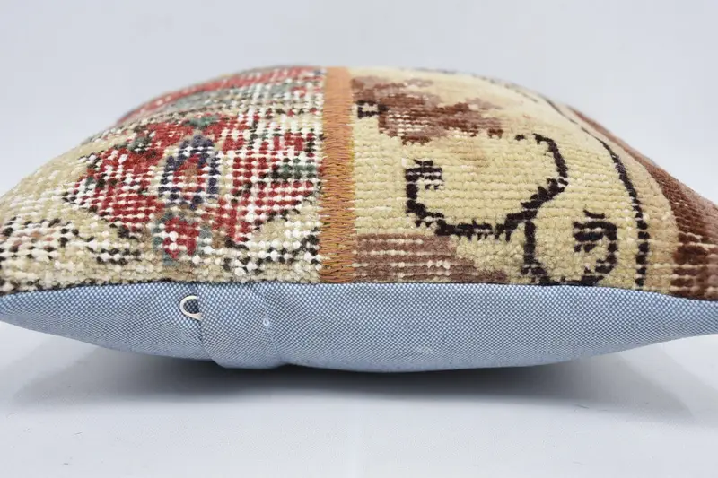 Kilim Pillow Cover, 12x12 Red Cushion Case, Couch Pillow Sham, Pillow, Hippie Throw Pillow Case, Interior Designer Pillow, Vintage Kilim Pillow - 5
