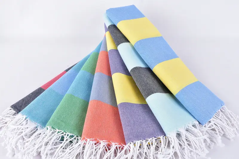 70x40 Cotton Striped Towel, Customized Turkish Towel, Beach Theme Wedding Gift, Summer Gift, Best Friend Gift, Custom Beach Towel, Christmas Gift - 4