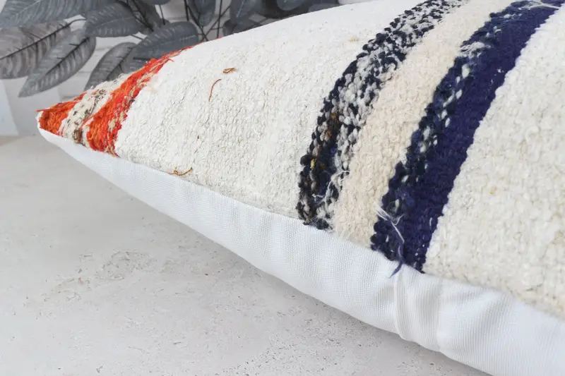 Turkish Kilim Pillow, Indoor Cushion Cover, Vintage Cushion Case, Throw Kilim Pillow, Pillow Cover, 22x22 White Cushion, Pillow for Couch - 8