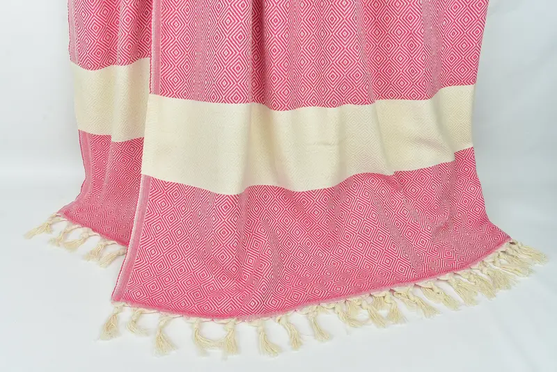 Housewarming Gift, 96x80 Cotton Diamond Towel, Tablecloth, Beach Wedding Favor, Throw Blankets for Couch, Monogram Beach Blanket, Bridal Shower Gift - 8