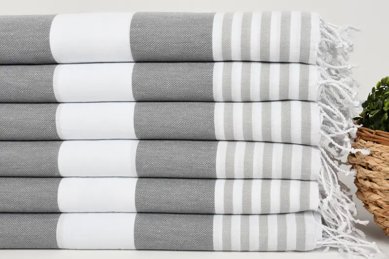 Custom Wedding Gifts, Bridesmaid Gifts, Monogrammed Hand Towel, 40x24 Cotton Striped Towel, Personalized Kitchen Towel, Valentines Day Gift For Him - 2