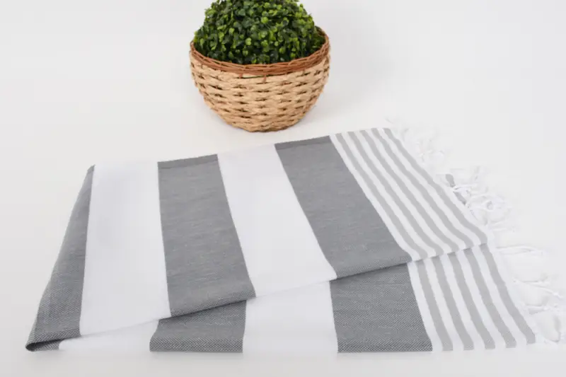 Custom Wedding Gifts, Bridesmaid Gifts, Monogrammed Hand Towel, 40x24 Cotton Striped Towel, Personalized Kitchen Towel, Valentines Day Gift For Him - 4