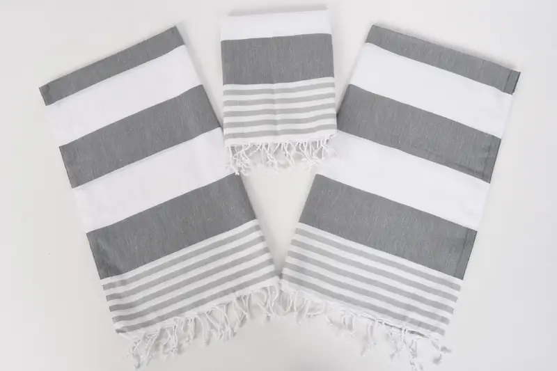 Custom Wedding Gifts, Bridesmaid Gifts, Monogrammed Hand Towel, 40x24 Cotton Striped Towel, Personalized Kitchen Towel, Valentines Day Gift For Him - 6