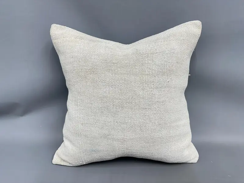 24x24 White Cushion Case, Luxury Cushion Case, Pillow Cover, Cotton Cushion Case, Pillow for Couch, Interior Designer Pillow, Turkish Pillow - 4