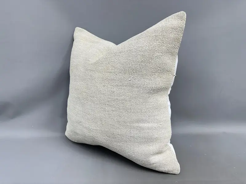 24x24 White Cushion Case, Luxury Cushion Case, Pillow Cover, Cotton Cushion Case, Pillow for Couch, Interior Designer Pillow, Turkish Pillow - 3