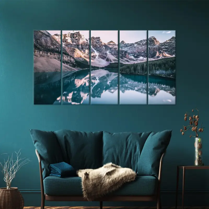 Mountain Canvas Art, Mountai Landscape, Lake Landscape, Office Art Decor, Living Room Art, Moraine Lake Art, Wall Hanging Decor, Modern Art - 2