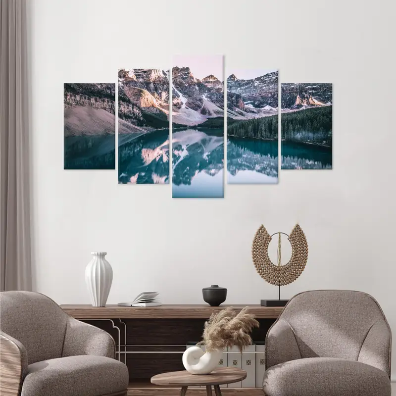 Mountain Canvas Art, Mountai Landscape, Lake Landscape, Office Art Decor, Living Room Art, Moraine Lake Art, Wall Hanging Decor, Modern Art - 3