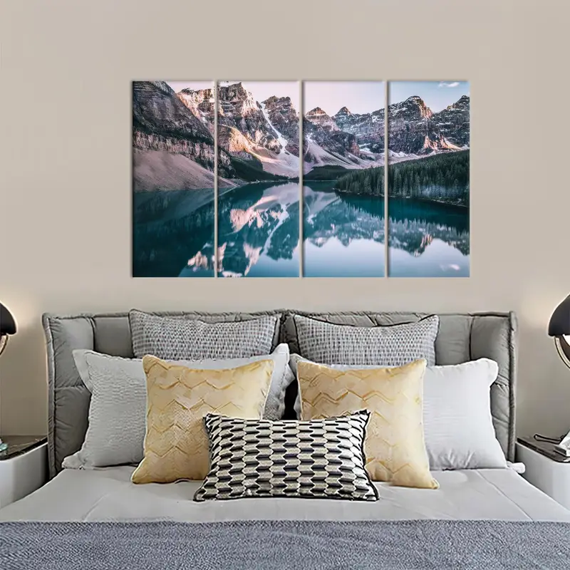 Mountain Canvas Art, Mountai Landscape, Lake Landscape, Office Art Decor, Living Room Art, Moraine Lake Art, Wall Hanging Decor, Modern Art - 1