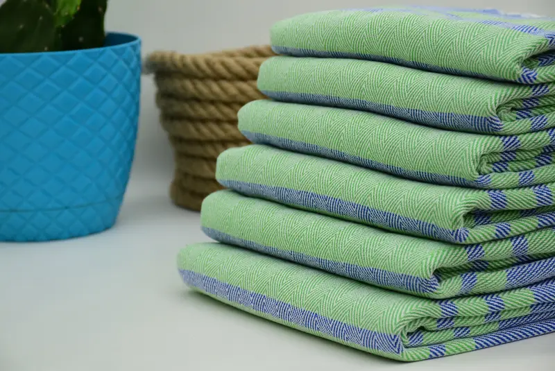 Embroidered Towel, 64x40 Cotton Chevron Towel, Turkish fouta towel for outdoor use, Best Friend Gift, Family Gift, Personalized Beach Towel - 2